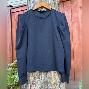 Walter Baker Bethany Puff Sleeve Black Long Sleeve Top NWOT